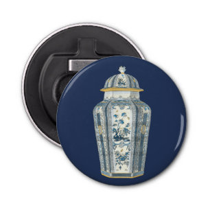 Asiatischer Urner in Blau und Weiß Flaschenöffner