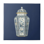 Asiatischer Urner in Blau und Weiß Fliese (Vorderseite)