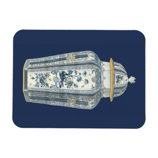 Asiatischer Urner in Blau und Weiß Magnet (Horizontal)