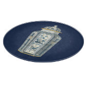 Asiatischer Urner in Blau und Weiß Schneidebrett (Ecke)