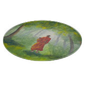 Asiatischer Wald, Acrylmönche. Schneidebrett (Ecke)