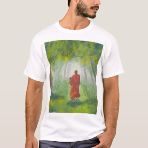Asiatischer Wald, Acrylmönche. T-Shirt