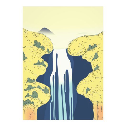 Asiatischer Wasserfall Fotodruck (Vorne)
