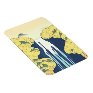 Asiatischer Wasserfall Magnet