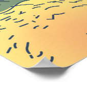 Asiatischer Wasserfall Poster (Ecke)