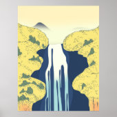 Asiatischer Wasserfall Poster (Vorne)