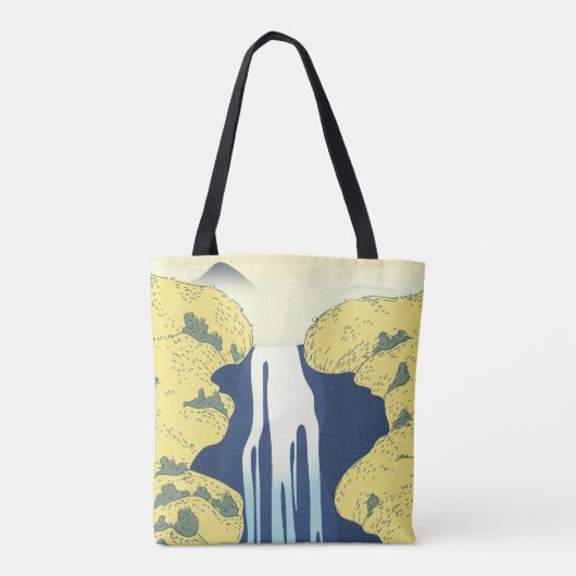 Asiatischer Wasserfall Tasche (Rückseite)