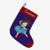 Asiatischer Weihnachtsballerina Kleiner Weihnachts Kleiner Weihnachtsstrumpf (Vorderansicht (hängend))