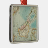 Asiatisches Archipel 2 Silbernes Ornament (Rechts)