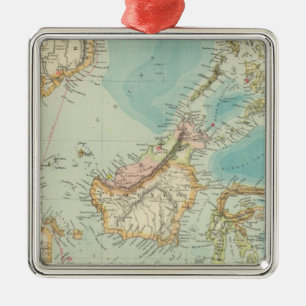 Asiatisches Archipel 2 Silbernes Ornament