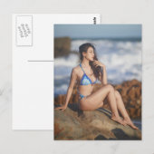 Asiatisches Bikini-Foto Postkarte (Vorne/Hinten)