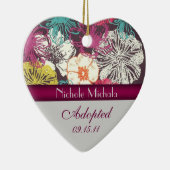 Asiatisches BlumenAdoptions-Mitteilungs-Andenken Keramik Ornament (Rechts)