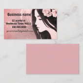 Asiatisches Blumenmodell Visitenkarte (Vorne/Hinten)