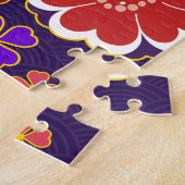 Asiatisches Blumenmuster Puzzle (Seite)