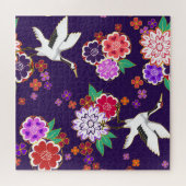 Asiatisches Blumenmuster Puzzle (Horizontal)