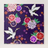 Asiatisches Blumenmuster Puzzle (Vertikal)