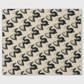 Asiatisches Drachenwappenpapier Geschenkpapier (Flach)