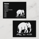 Asiatisches Elefant-voran thailändisches Visitenkarte (Vorne/Hinten)