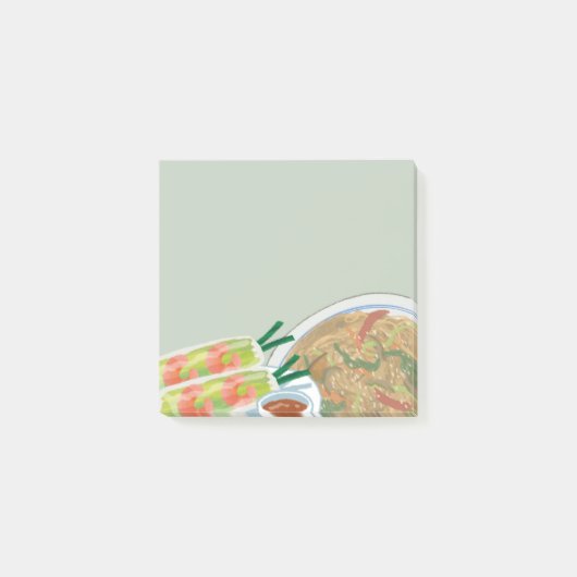 Asiatisches Essen 13 Sticky Notes Post-it Klebezettel (Vorderseite)