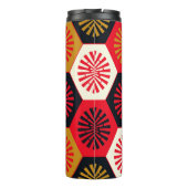 asiatisches Floral Hexagonal-Muster Thermosbecher (Rückseite)