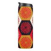 asiatisches Floral Hexagonal-Muster Thermosbecher (Nach rechts gedreht)