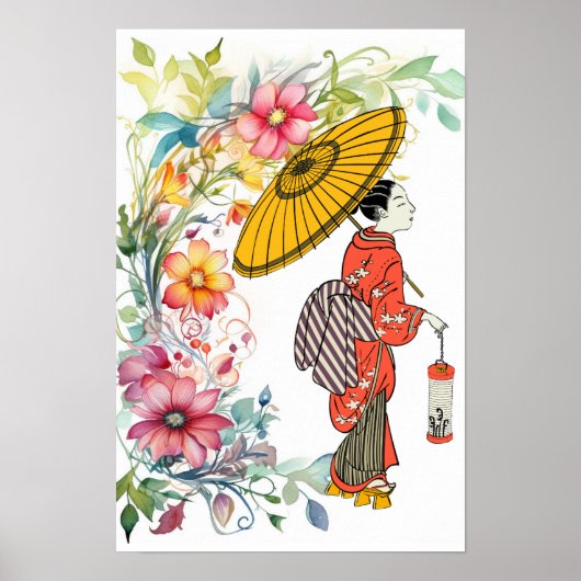 Asiatisches Frauenposter Poster (Vorne)