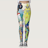 ASIATISCHES FRÜHLINGS-DESIGNER-COLLAGE LEGGINGS (Vorderseite)