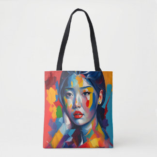 Asiatisches Gesichtsbild Tasche