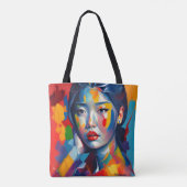 Asiatisches Gesichtsbild Tasche (Rückseite)