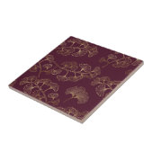 Asiatisches Gold-Botanikmuster Fliese (Seite)