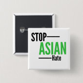Asiatisches Hass stoppen Button (Vorne & Hinten)