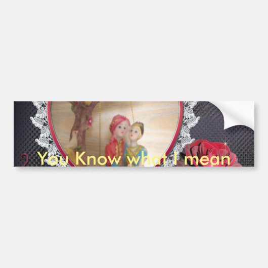 Asiatisches Hochzeitskaffee zum Heart Swing Art Pr Autoaufkleber (Vorne)