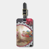 Asiatisches Hochzeitskaffee zum Heart Swing Art Pr Gepäckanhänger (Vorderseite vertikal)