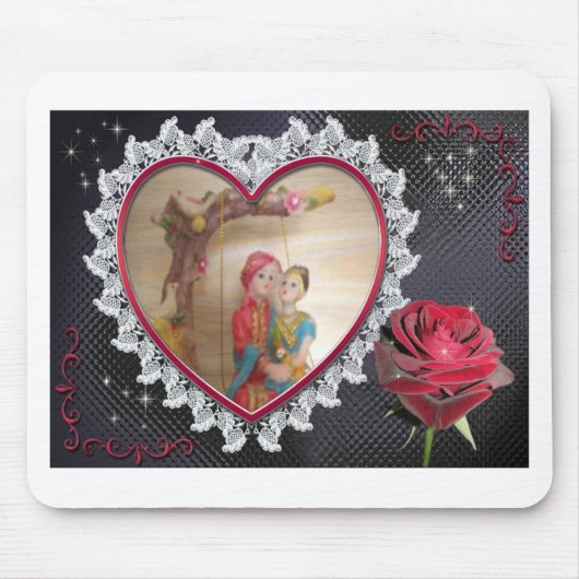 Asiatisches Hochzeitskaffee zum Heart Swing Art Pr Mousepad (Vorne)