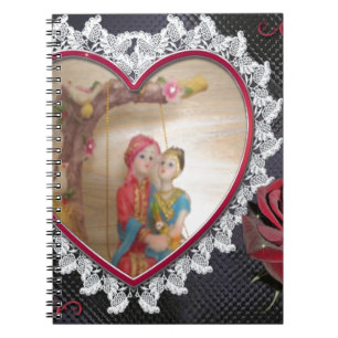 Asiatisches Hochzeitskaffee zum Heart Swing Art Pr Notizblock