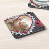 Asiatisches Hochzeitskaffee zum Heart Swing Art Pr Untersetzer (Linke Seite)