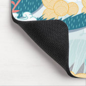 asiatisches Inspiriertes Naturemuster Mousepad (Ecke)