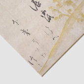 Asiatisches japanisches Gedicht über Liebe Kalligr Seidenpapier (Ausschnitt)