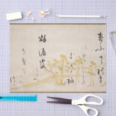 Asiatisches japanisches Gedicht über Liebe Kalligr Seidenpapier (Handwerk)