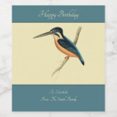 Asiatisches Kingfisher II Weinetikett (Einzelnes Label)