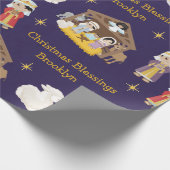 Asiatisches Krippenpapier Geschenkpapier (Ecke)