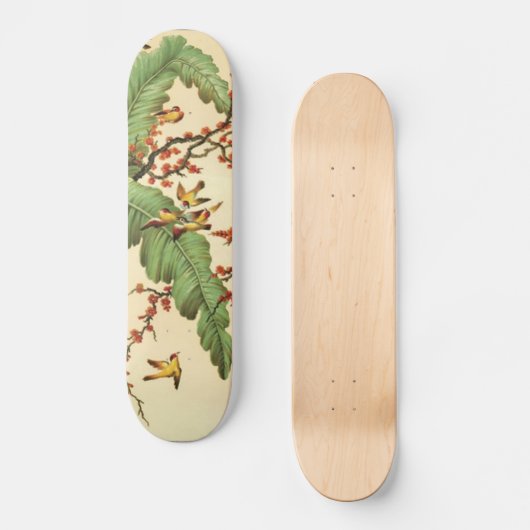 Asiatisches Kunst-Illustrations-Skateboard Skateboard (Vorderseite)
