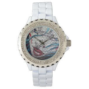 Asiatisches Mädchen Graffiti  Armbanduhr