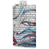 Asiatisches Mädchen Graffiti Flachmann (Links)