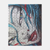 Asiatisches Mädchen Graffiti Fleecedecke (Vorderseite)