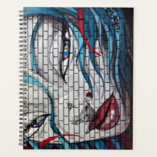 Asiatisches Mädchen Graffiti Planer