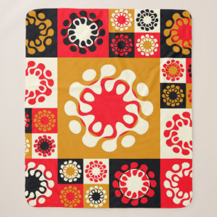 asiatisches Mosaik mit stilisierten Blume in Sherpadecke