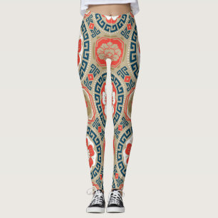 Asiatisches Motiv: Elegantes geometrisches Design Leggings