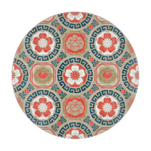 Asiatisches Motiv: Elegantes geometrisches Design Schneidebrett