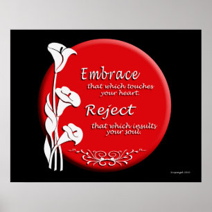 Asiatisches Motiv Steigende sonneninspirierende Bo Poster